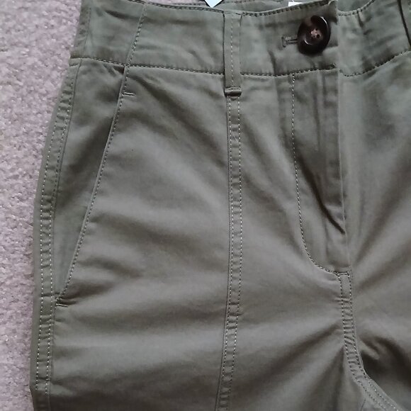 Petite Olive Green Khaki Pants - Picture 3 of 9